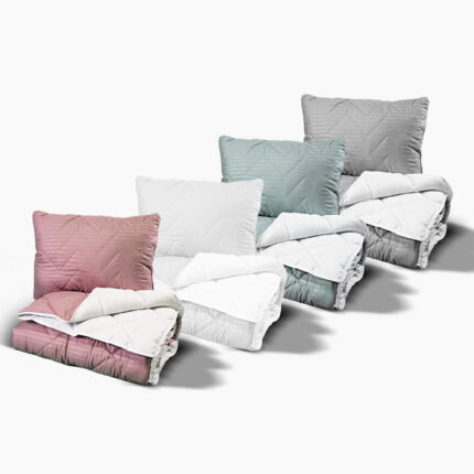 Damastni set i jastuk u 4 boje: Roza, Bela, Zelena, Siva