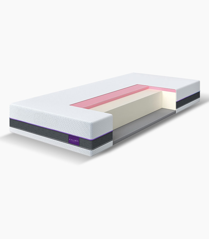 Kalma-Infinity-dušek-(2) Presek Kalma Infinity Dušeka gde se vide slojevi pene